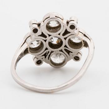 Ring with old-cut diamonds ca 1.60 cts. WA Bolin, Stockholm, 1927.