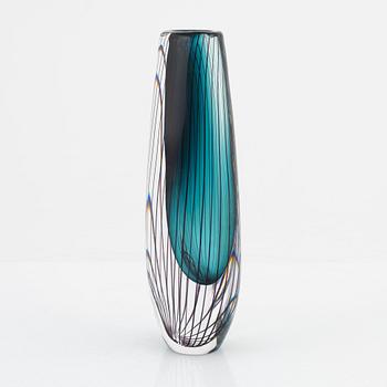 Vicke Lindstrand, a signed glass vase, Kosta.