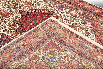 A CARPET Figural Kashmar, around 390 x 295 cm.