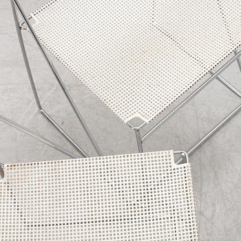 Nils Jörgen Haugesen, a pair of 'X-Line' chairs, Hybodan, Denmark, the model designed in 1977.