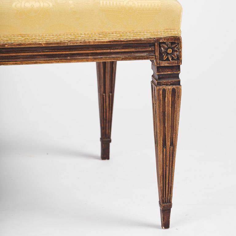 A pair of Gustavian chairs by Melchior Lundberg, (Stockholm 1775-1812).