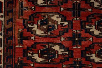 A rug, Turkmen Chuval, approx. 107-115 x 66 cm.