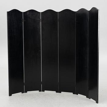 A lacquer folding screen, mid 1900s.
