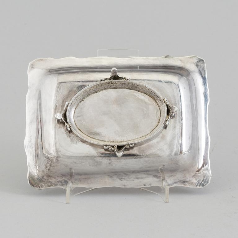 An 19th century silver dish from the Ottoman empire.