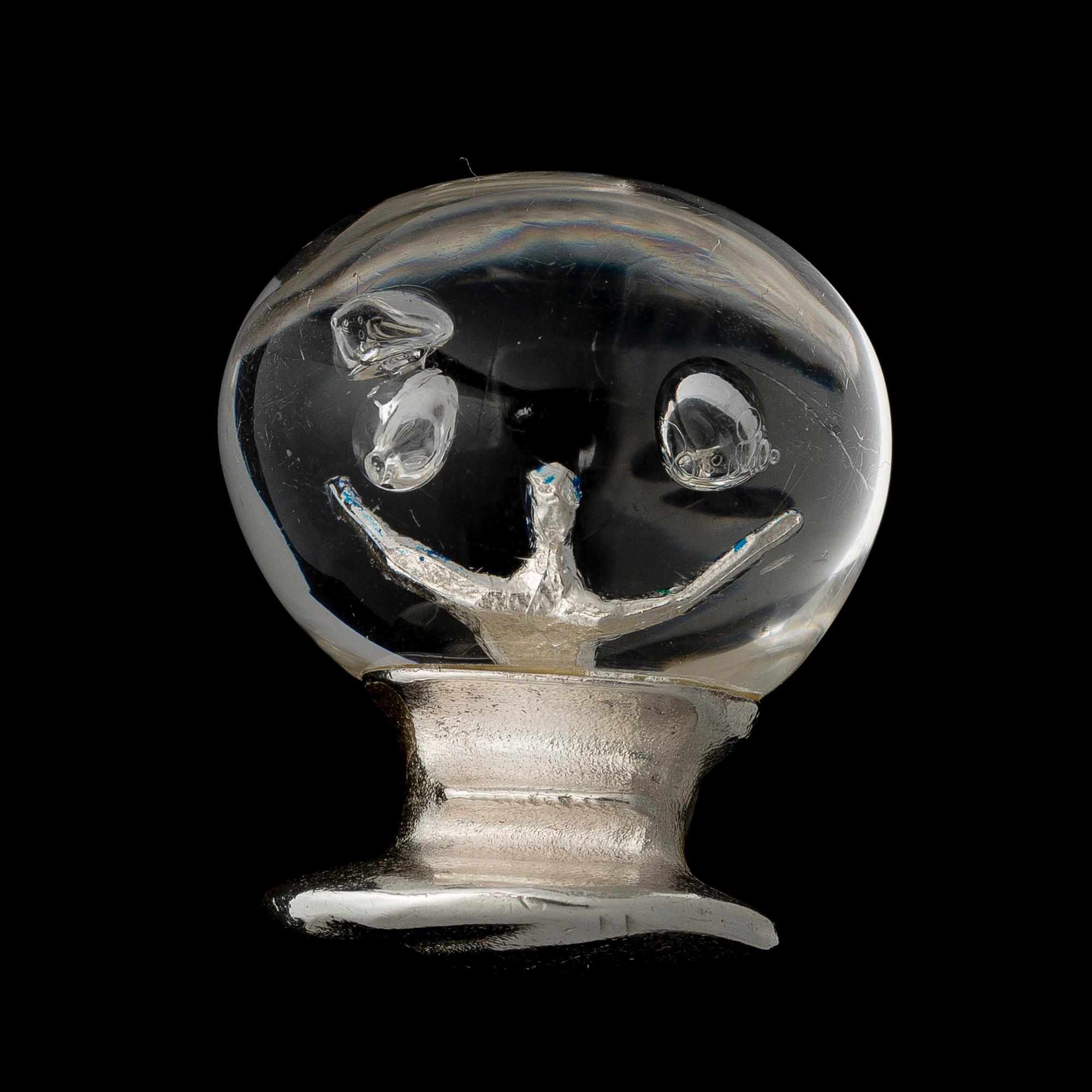 BJÖRN WECKSTRÖM, RING "Mannen i kosmos", silver, akryl. Lapponia 1974.
