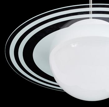 TAKLAMPA, glas, "Saturnus", 1940/50-tal. Höjd 55 cm.