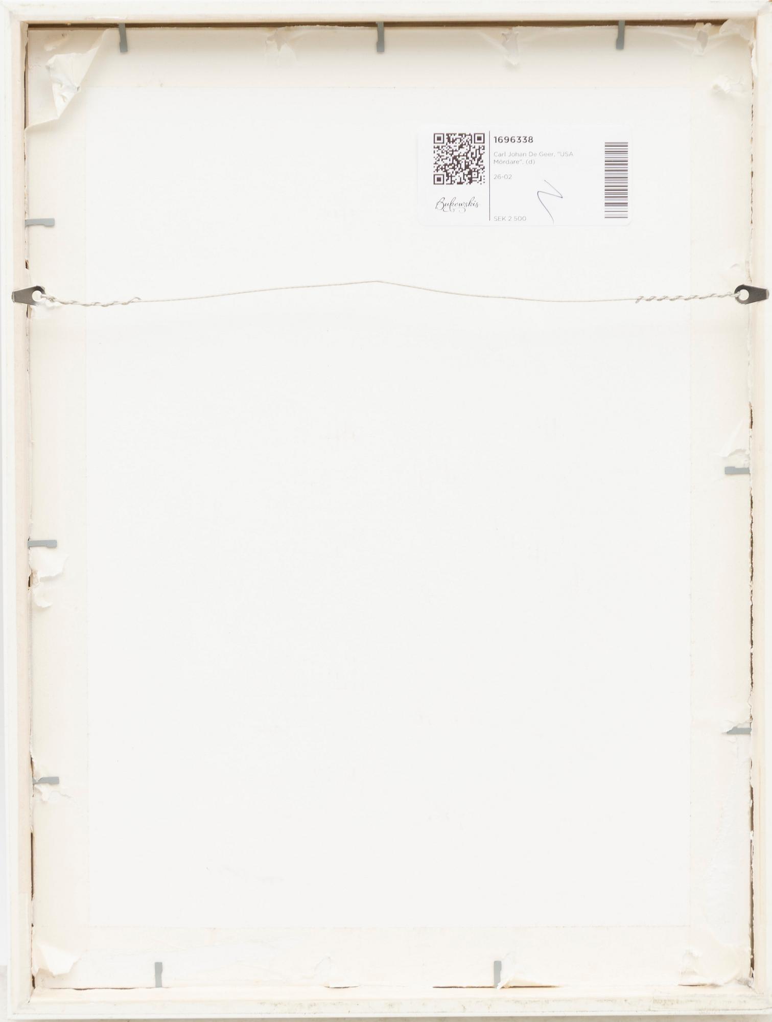 Carl Johan De Geer, "USA Mördare".