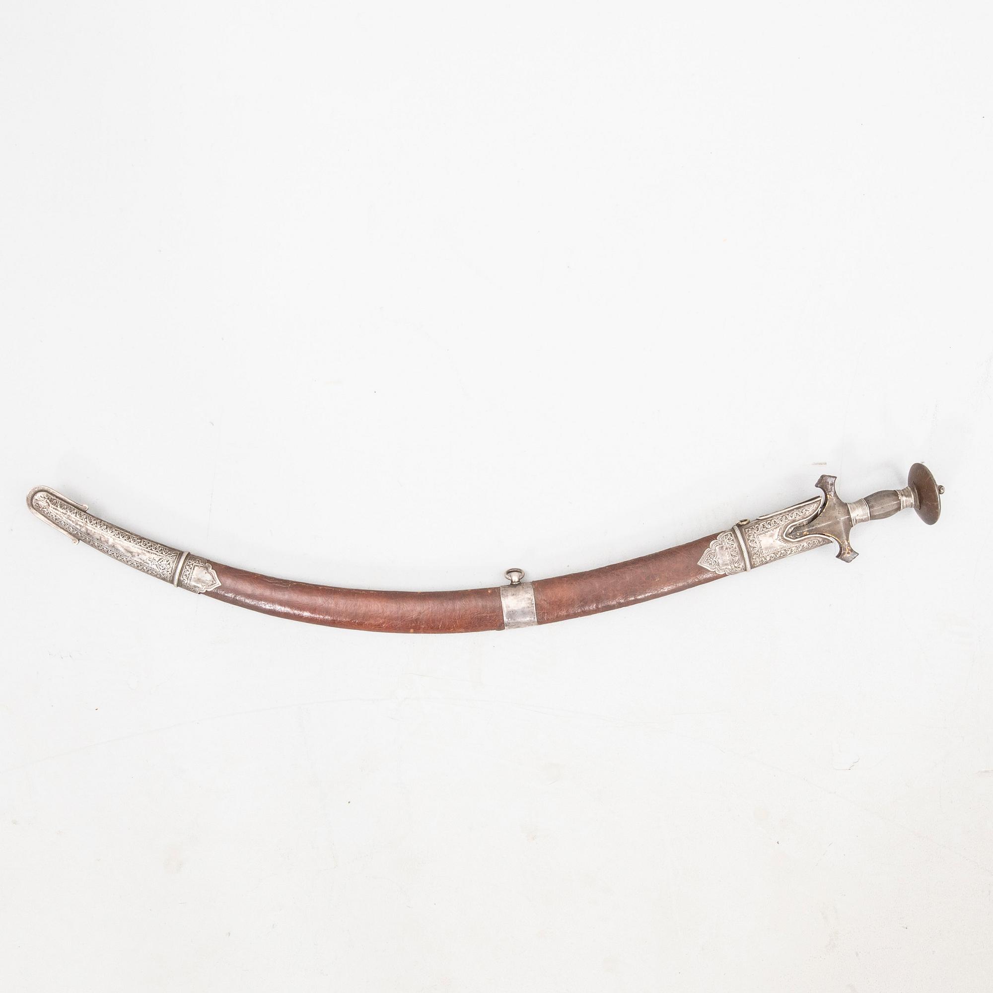Tulwar / Shamshir, sabre, Afghan - Indian, turn of the Century 1900.