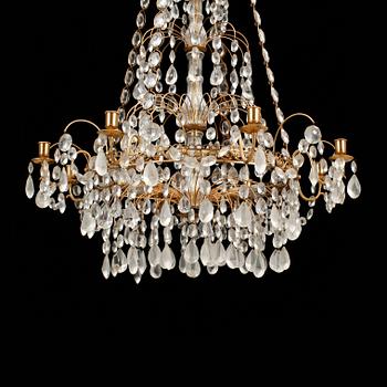 LJUSKRONA, gustaviansk stil, 1900-tal. Höjd ca 96 cm.