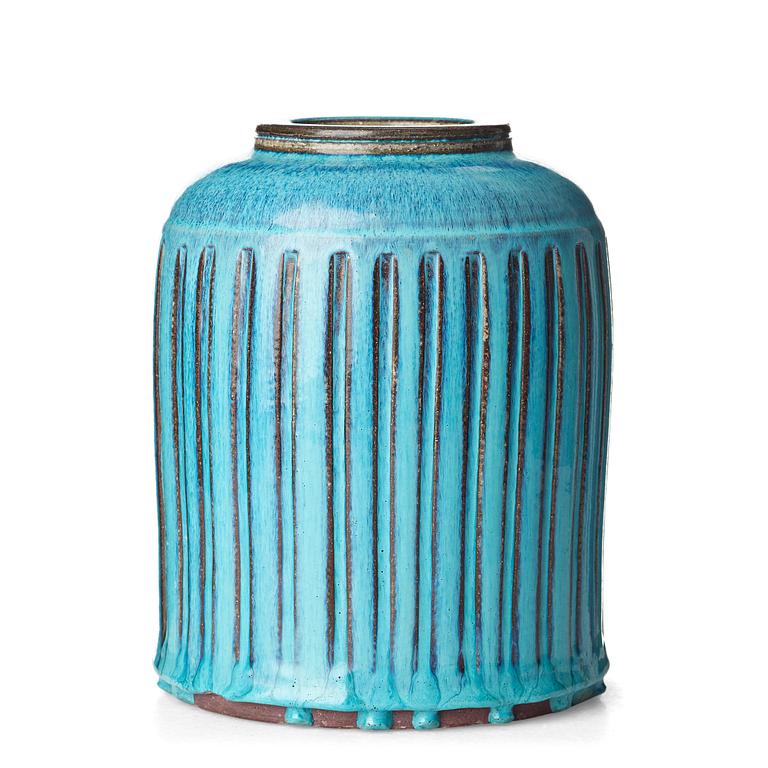 Wilhelm Kåge, a "Farsta" stoneware jar, Gustavsberg studio, Sweden 1960.