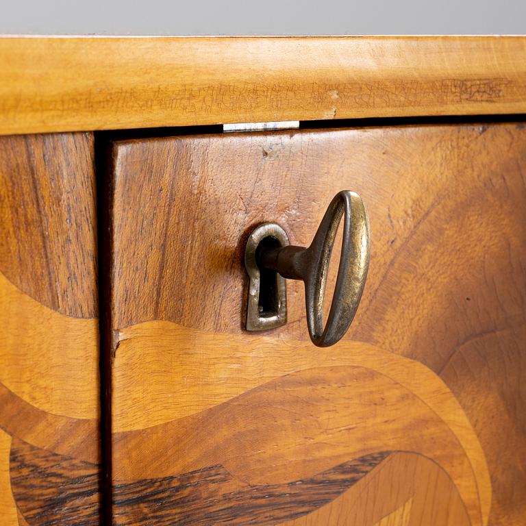 A Swedish Modern inlay drinks cabinet, AB Rödeby Möbler, Ronneby, 1940s.