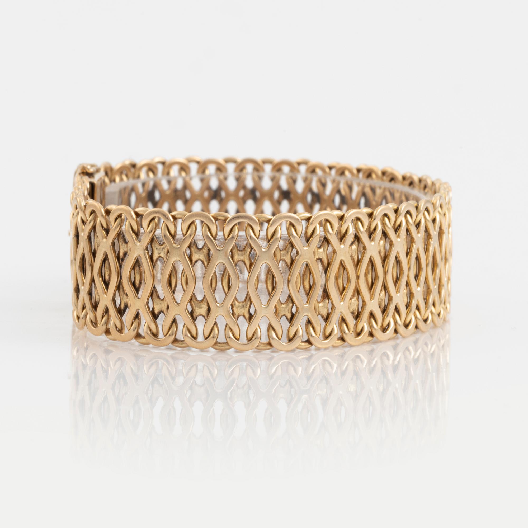An 18K gold bracelet by CF Carlman.
