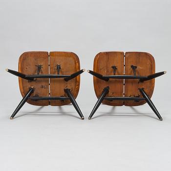 Ilmari Tapiovaara, stolar, 2 st, "Pirkka Lounge chair", Laukaan Puu, 1960-tal.