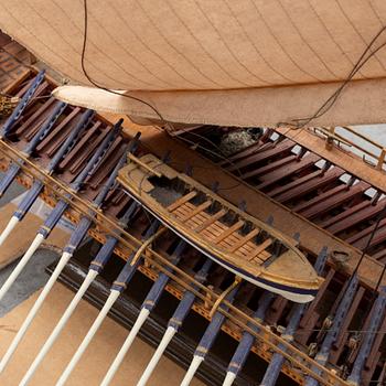 A 20th Century model of a galley ship.