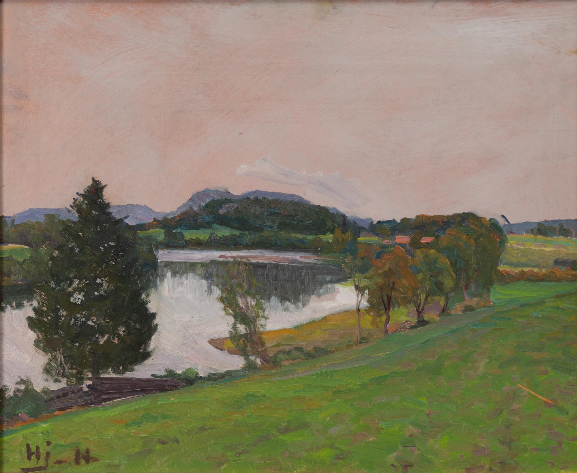 Hjalmar Nordlund, River landscape.