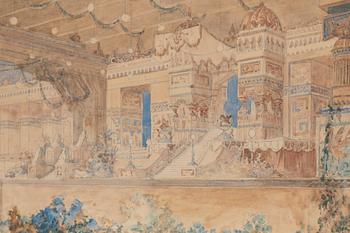 Carl Ludwig Grabow, theatre sketch.