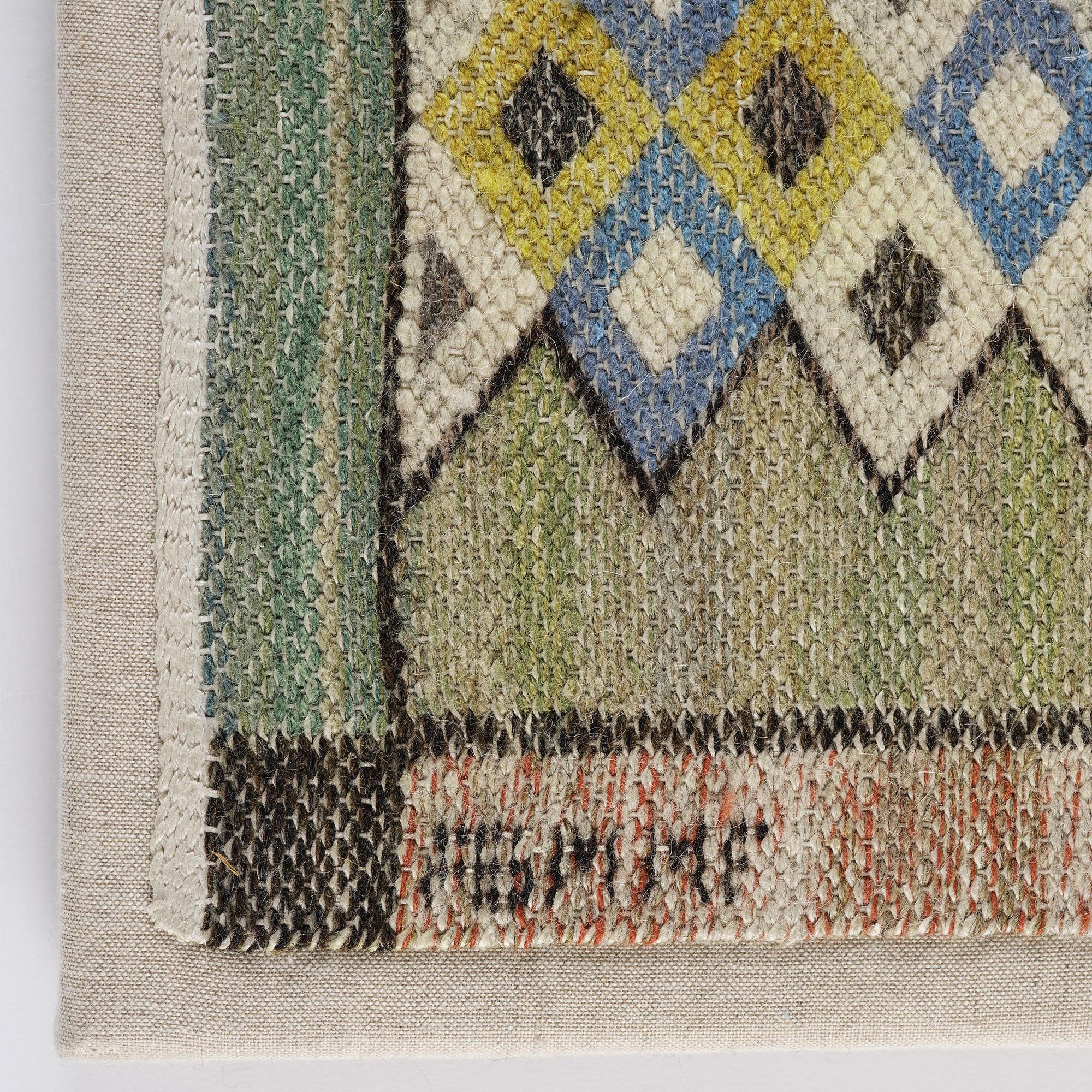 Märta Måås-Fjetterström, a 'Crocus' textile, c. 25 x 62 cm, signed AB MMF.