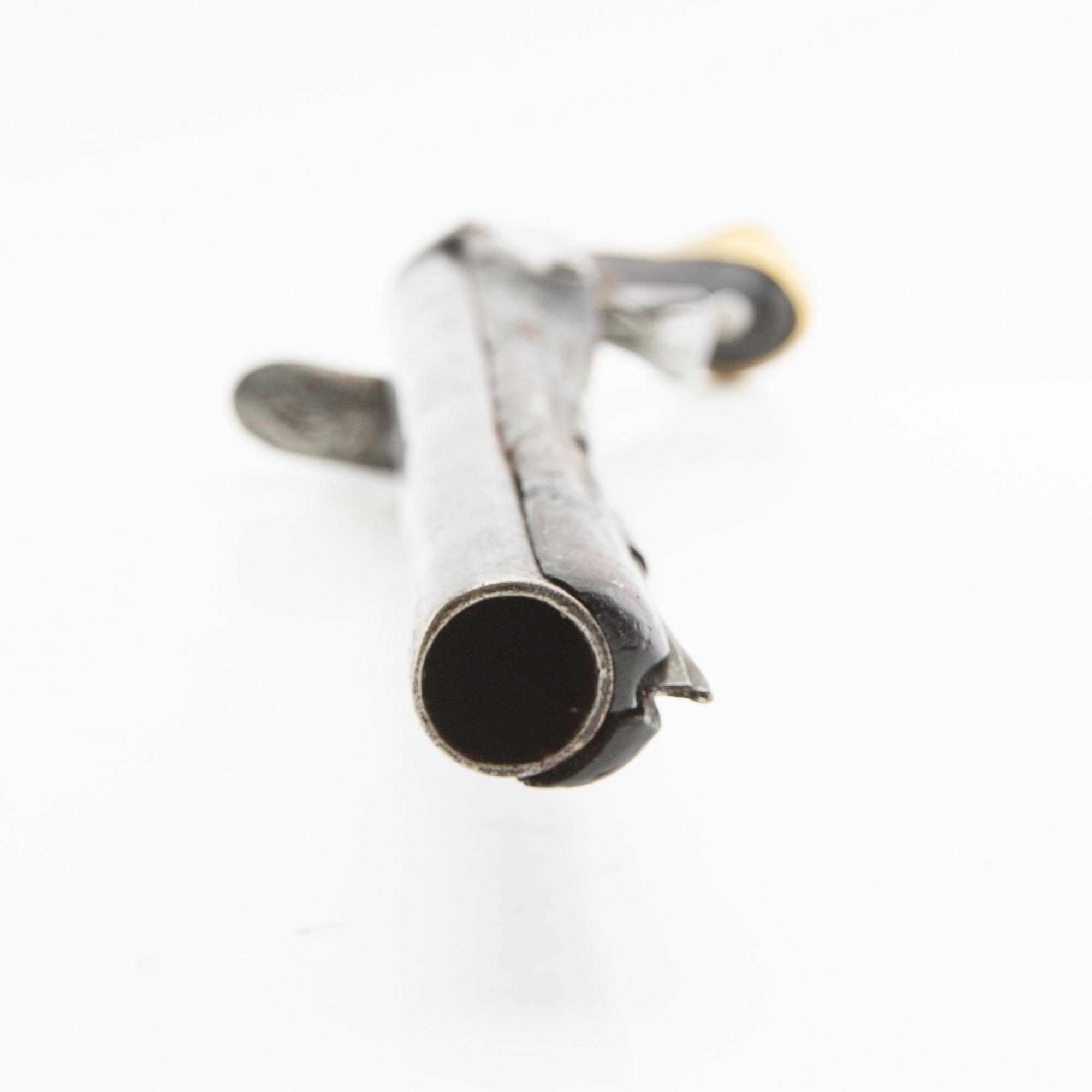 Flintlock pistol 18th century.