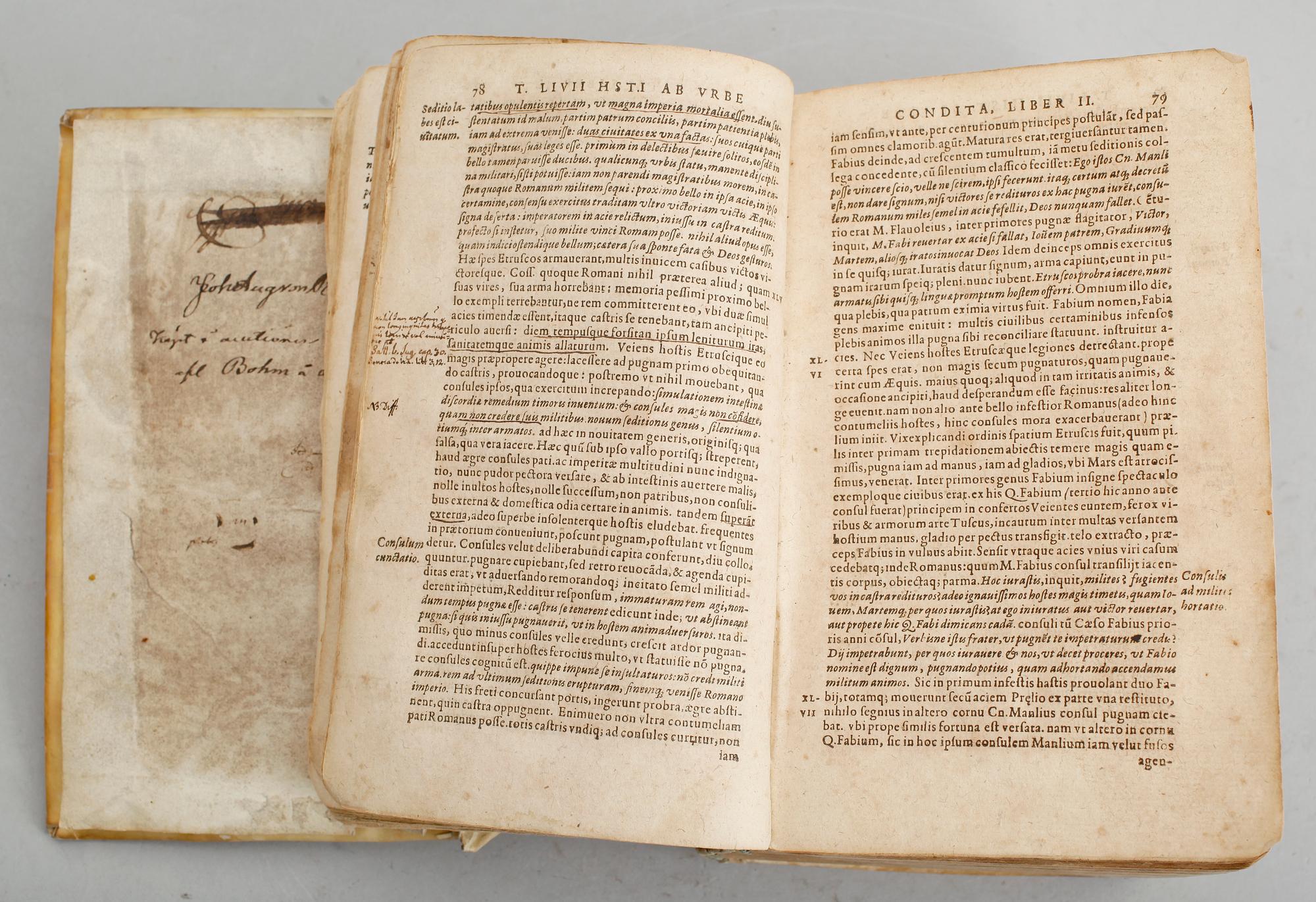 BOK: Titi Livii Patavini Historiae Romanae Principis, Jano Grutero, tryckt 1634 Jacobi Fischeri.