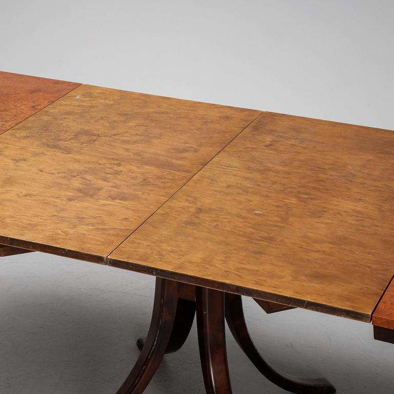 Axel Einar Hjorth, A root veneered dining table, Nordiska Kompaniet, 1938.