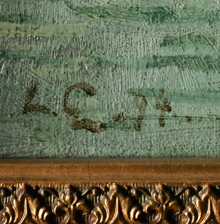OIDENTIFIERAD KONSTNÄR, olja på duk, monogramsignerad och daterad 94.