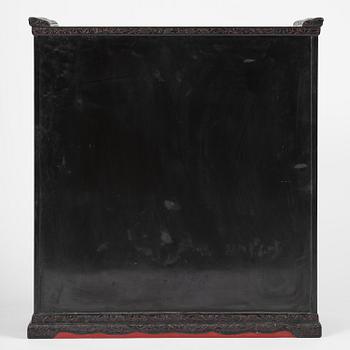 A lacquer display cabinet, late 19th century.