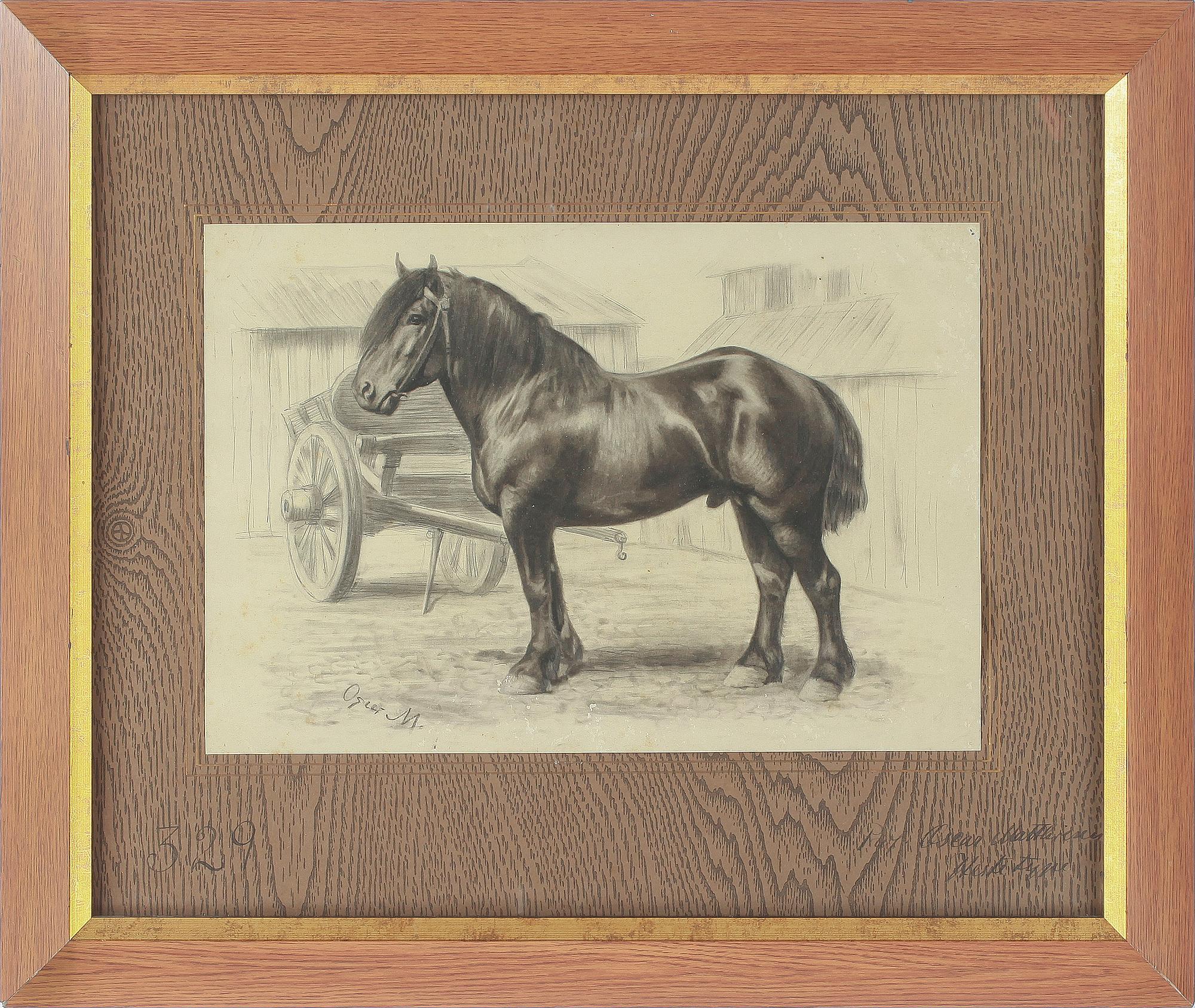 OSCAR MATTHIESEN, blyerts, 4st, signerade.