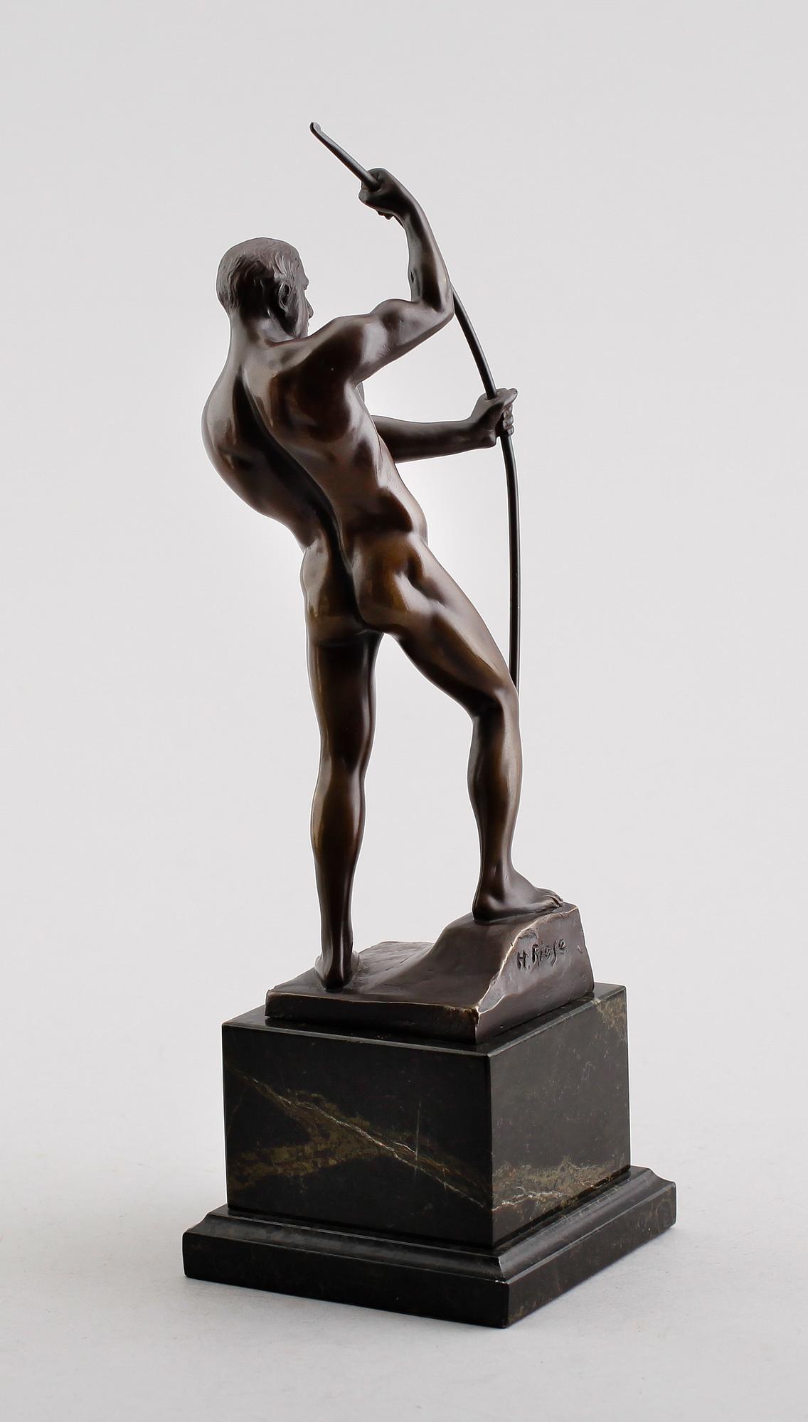 SKULPTUR, brons, signerad H. Riese, 1900-talets första hälft.