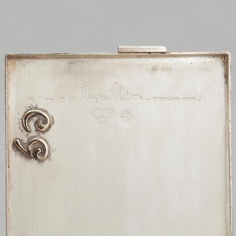 WIWEN NILSSON, Lund 1958, sterlingsilver. Cigarettetui. Vikt ca 109 gram.