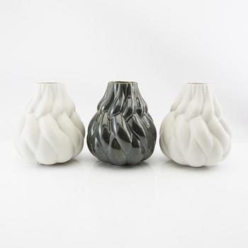 Lisa Hilland, vases 3 pcs "Eda" for Myltha, 21st century.