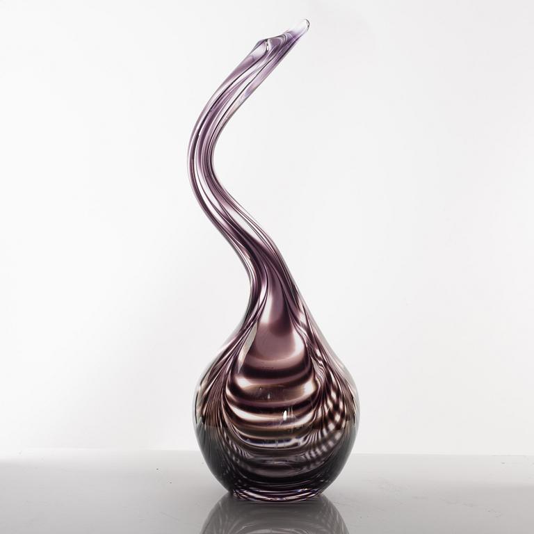 Ulrica Hydman-Vallien, vas, glas, "Snakeflower", Kosta Boda.