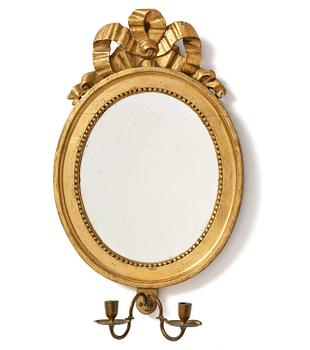 119. A Gustavian girandole mirror, Stockholm, late 18th century.