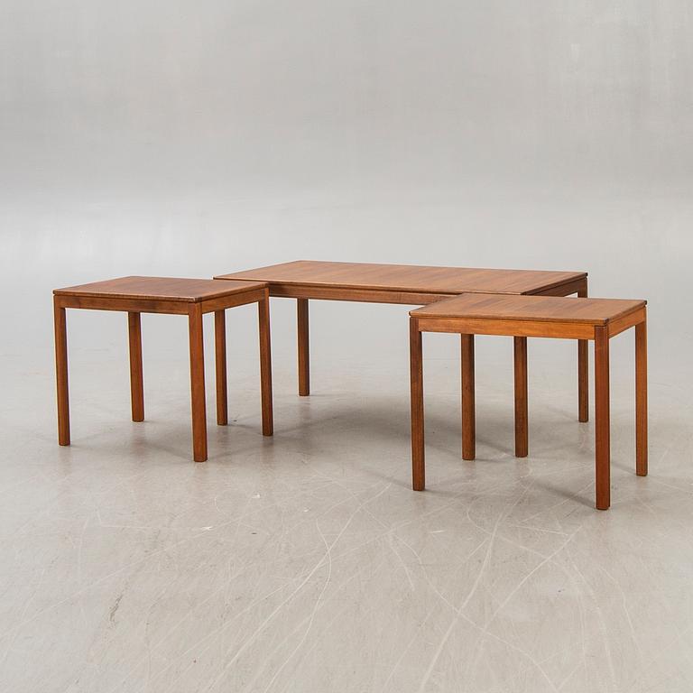 Sven Engström & Gunnar Myrstrand, a set of three teak coffee tables "Kaskad" Tingströms 1960s.