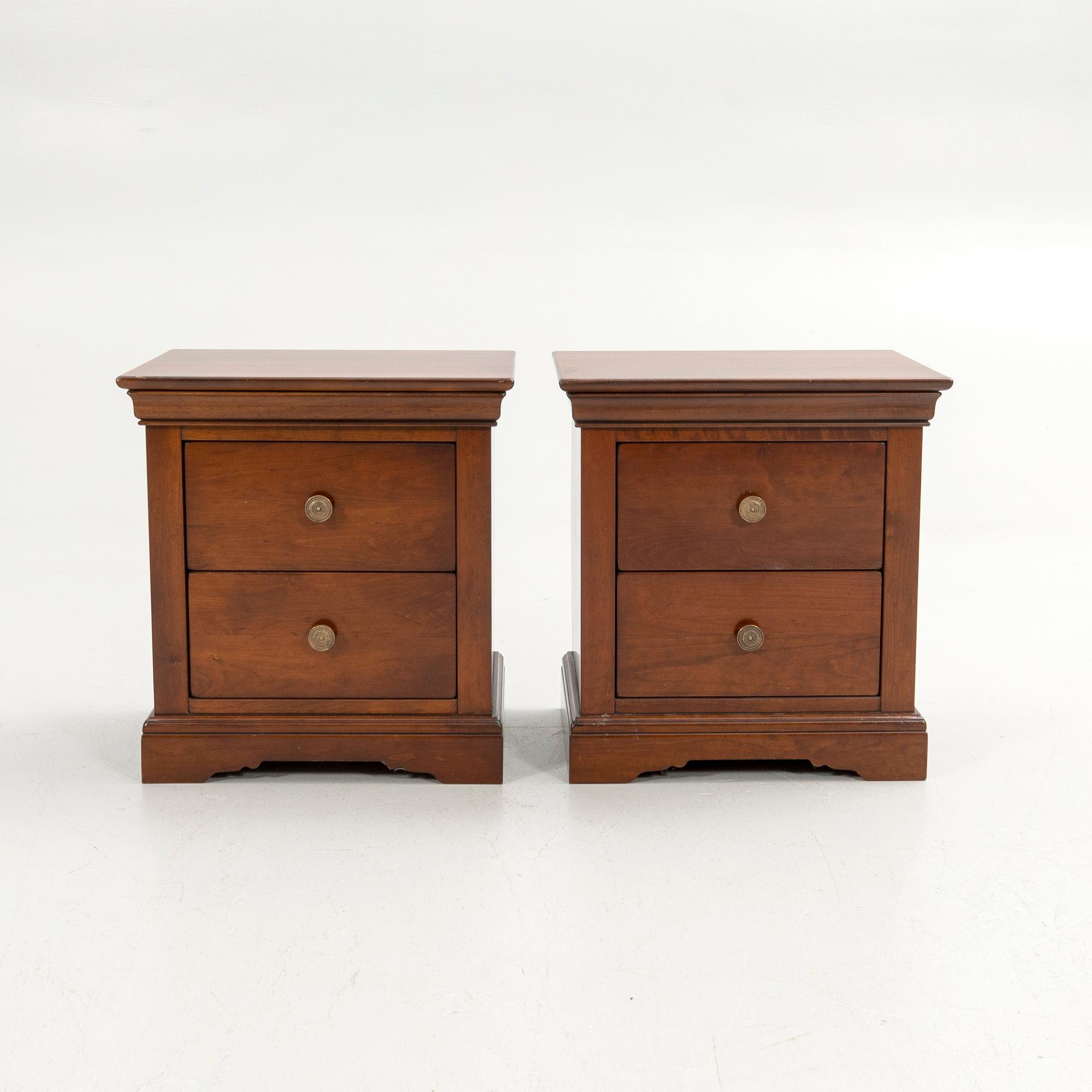 Bedside tables, a pair, Grange, France.