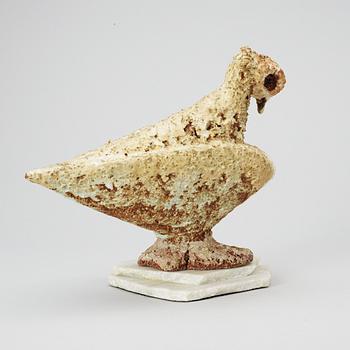 A Tyra Lundgren stoneware figure of a bird.