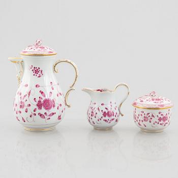 A 47-piece porcelain coffee service, 'Indische Malerei' Meissen, Germany.