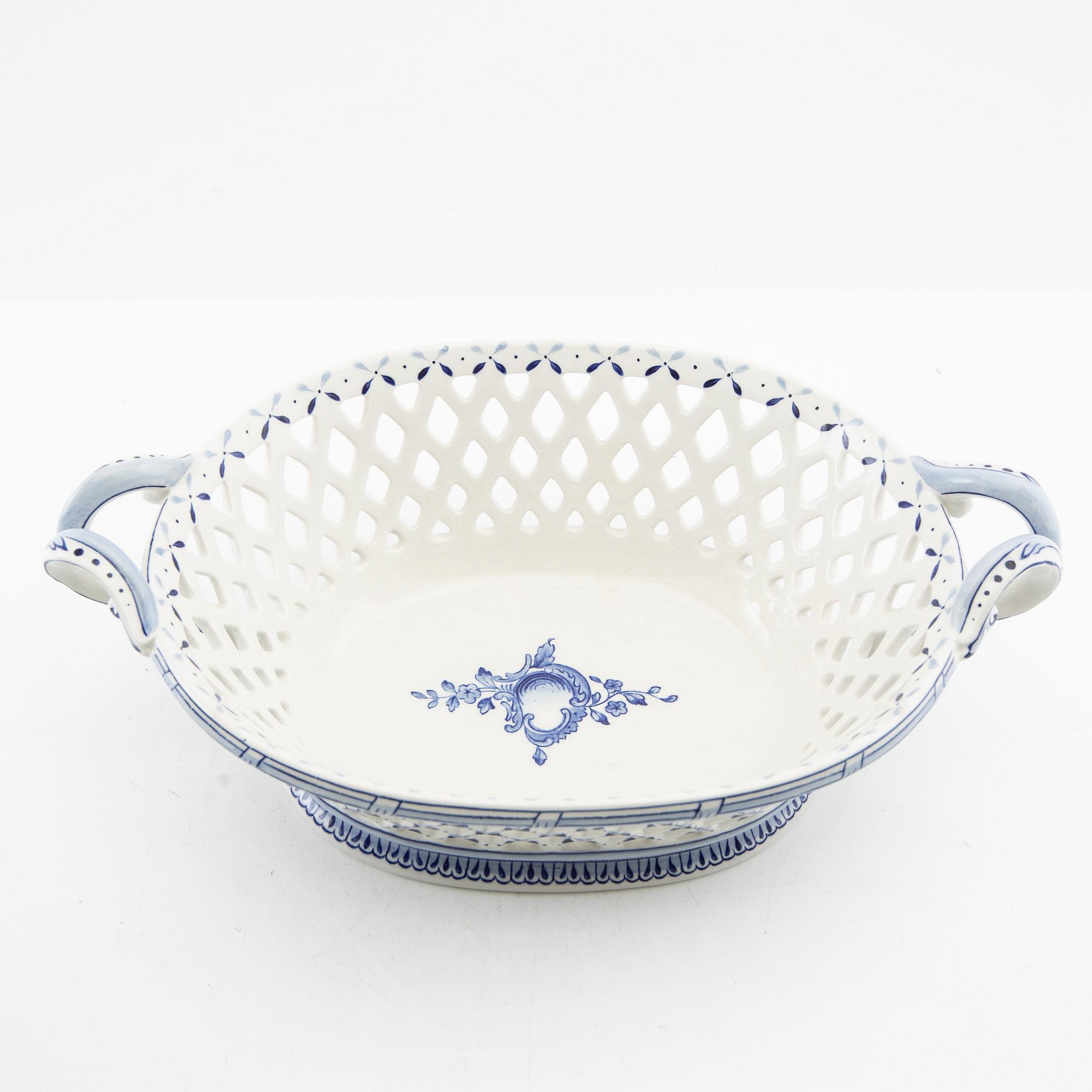 Fruktservis 9 dlr Rörstrand 1900-talets första hälft flintgods.