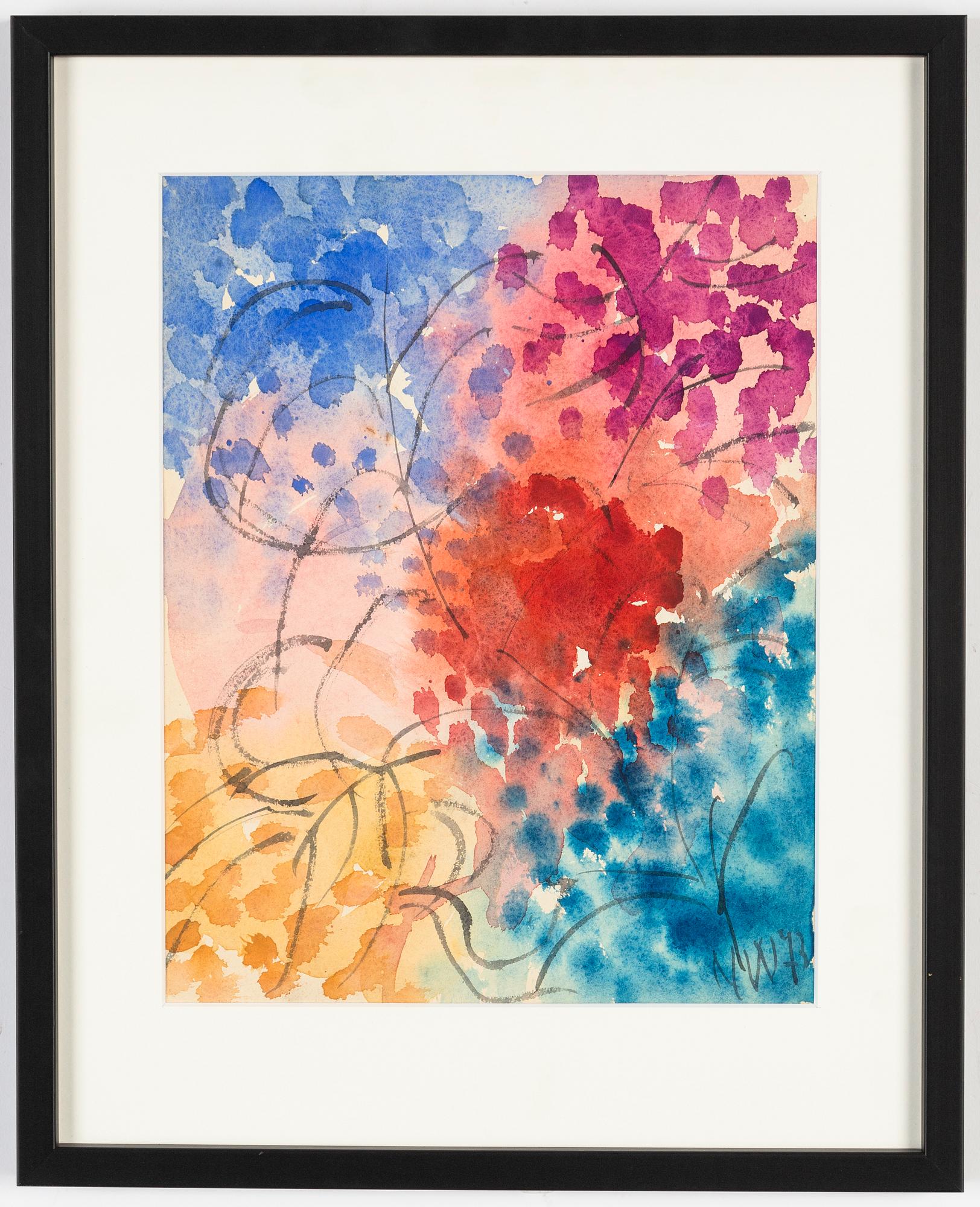 Nell Walden, signerad NW och daterad -73, akvarell on paper.