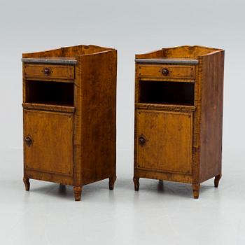 A pair of bedside tables, first half of the 20th century.