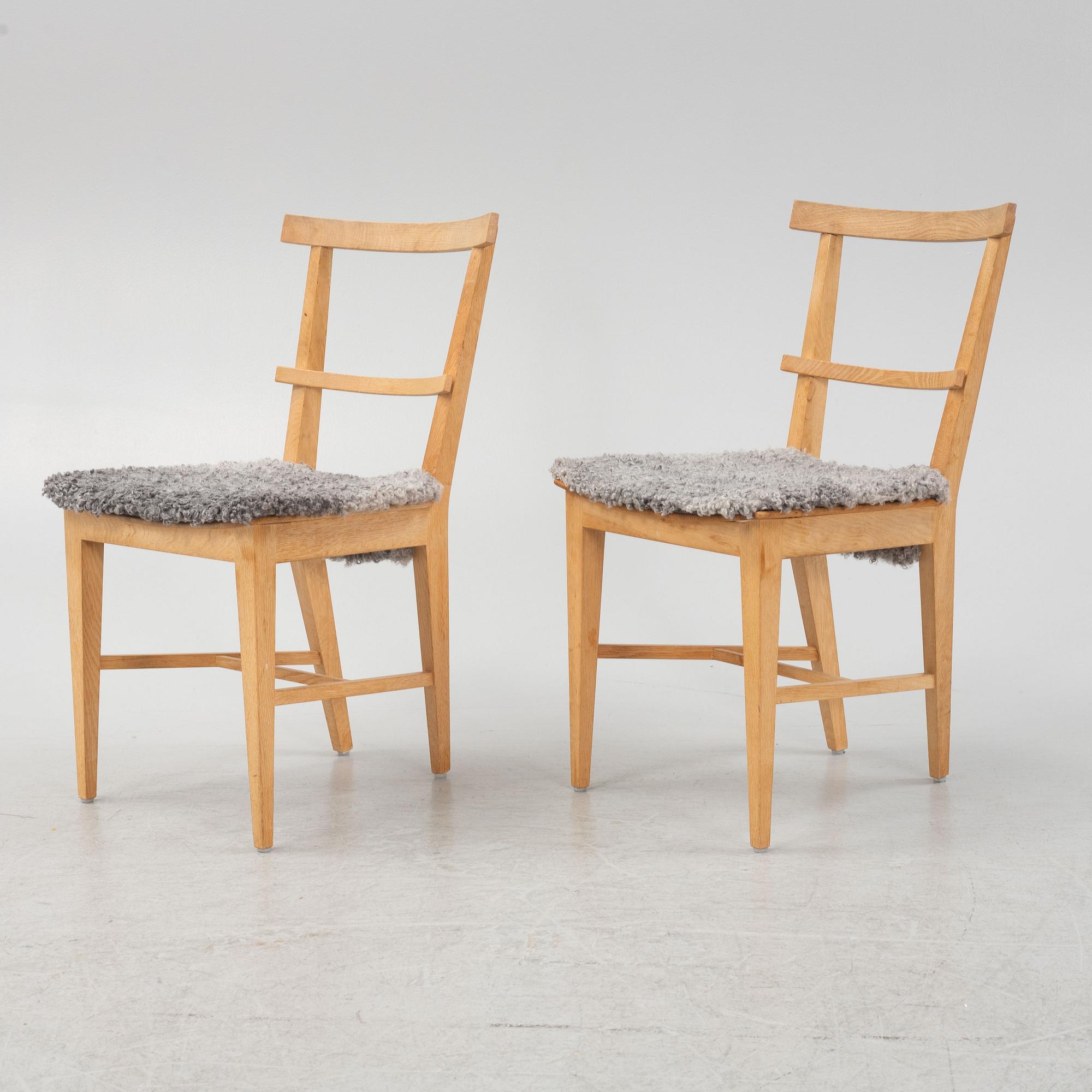 Erik Richter, matbord samt stolar, 6 st, Norrgavel.