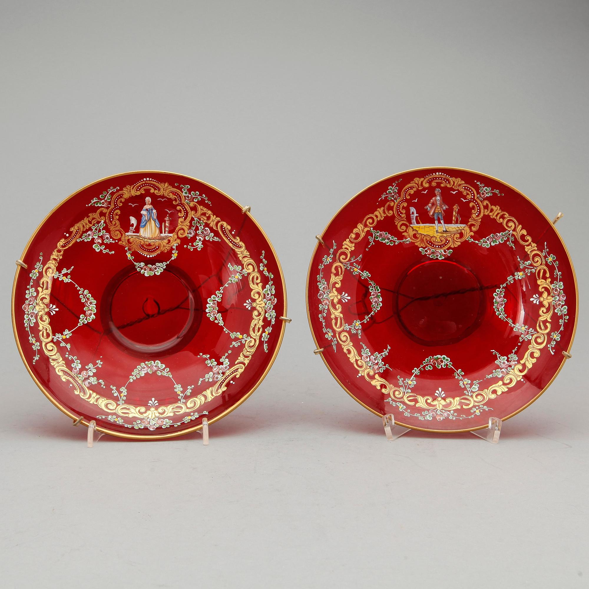 SERVISDELAR, 6 delar, Italien, 1800/1900-tal.