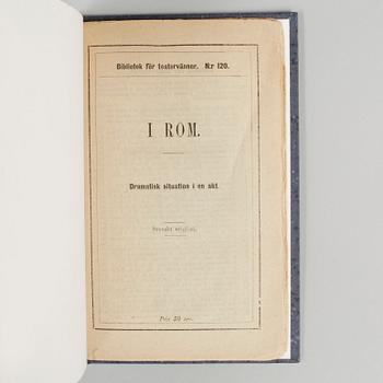 BOK, "I Rom" av August Strindberg, Stockholm 1870.