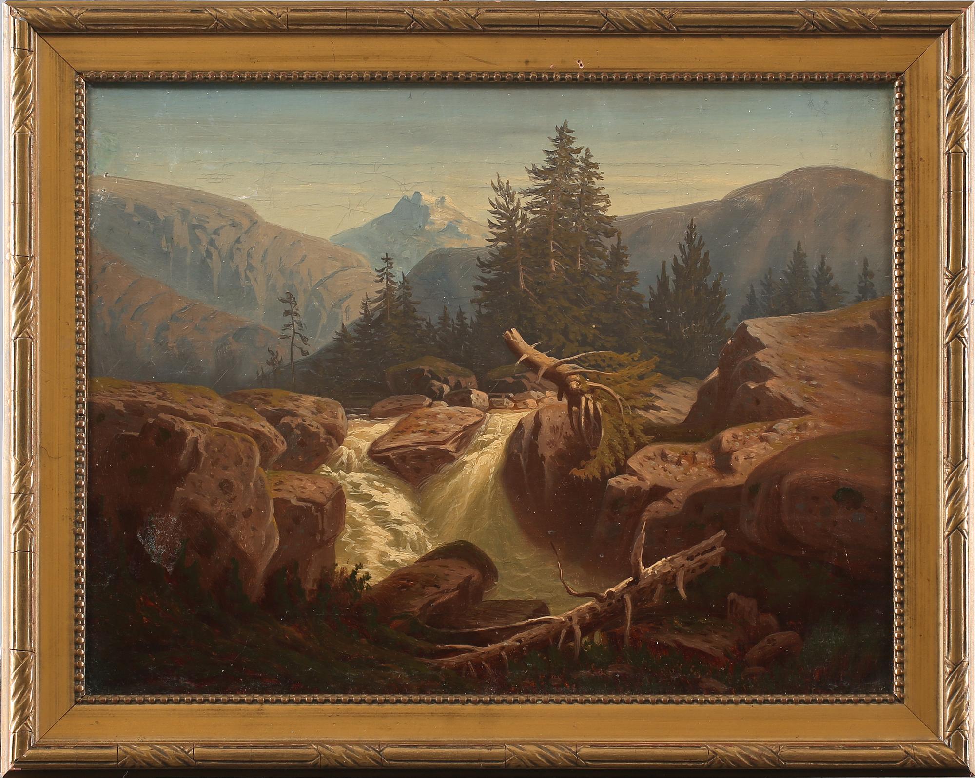 OKÄND KONSTNÄR, olja på papper, osignerad.