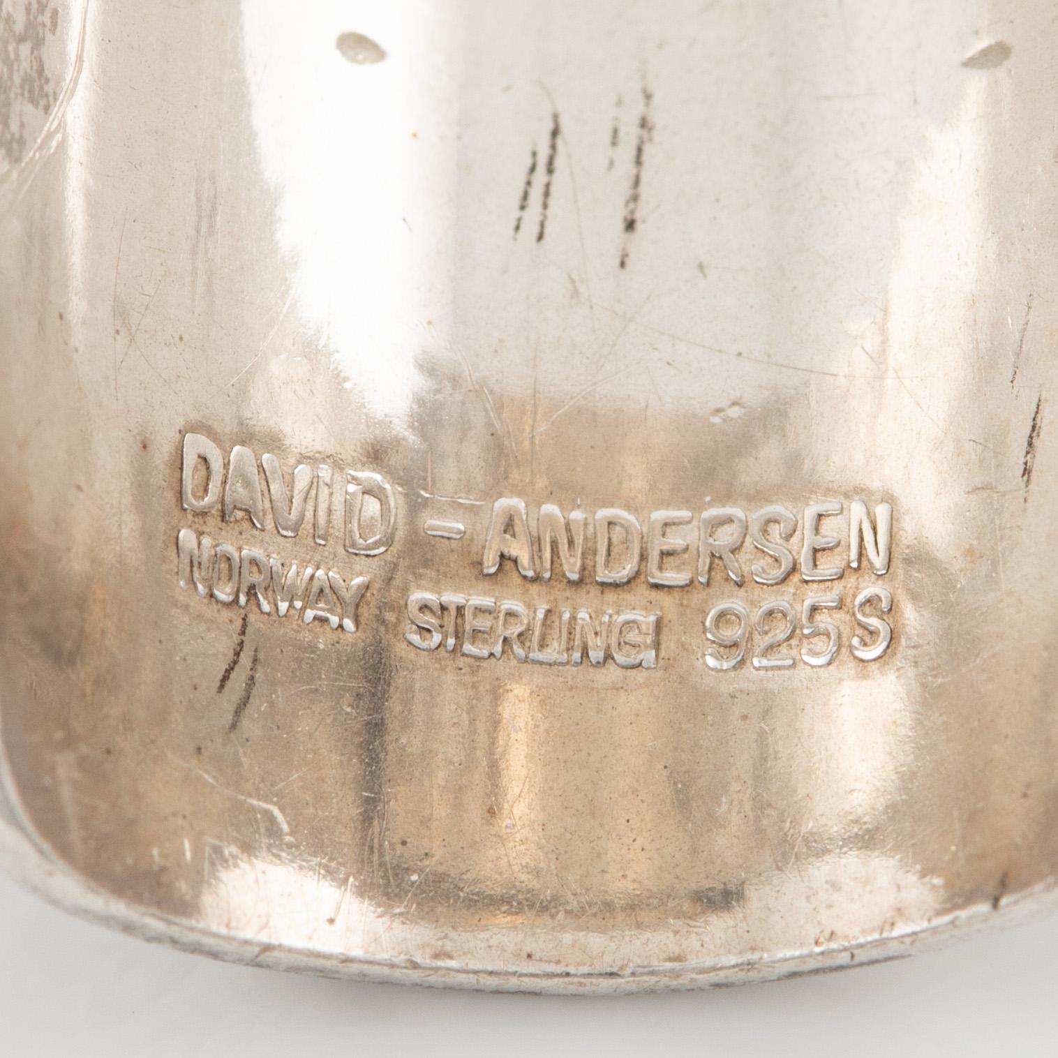 Ring, David Andersen, sterlingsilver, Norge.