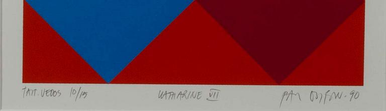 PAUL OSIPOW, Serigrafi, "Katharine VII", sign. och dat. -90, numr. konstnärens avdrag 10/15.