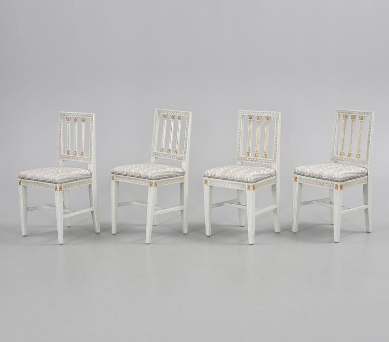 STOLAR, 4 st, gustaviansk stil, 1800-talets andra hälft.