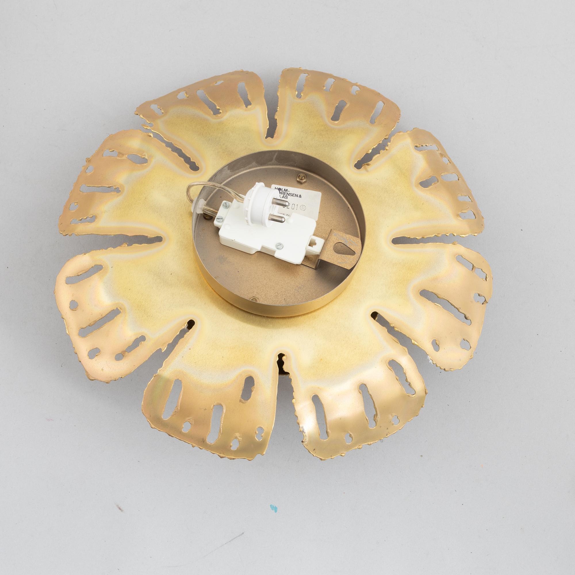 Svend Aage Holm Sørensen, a pair of wall/ceiling lamps, Holm-Sørensen & Co, Denmark.