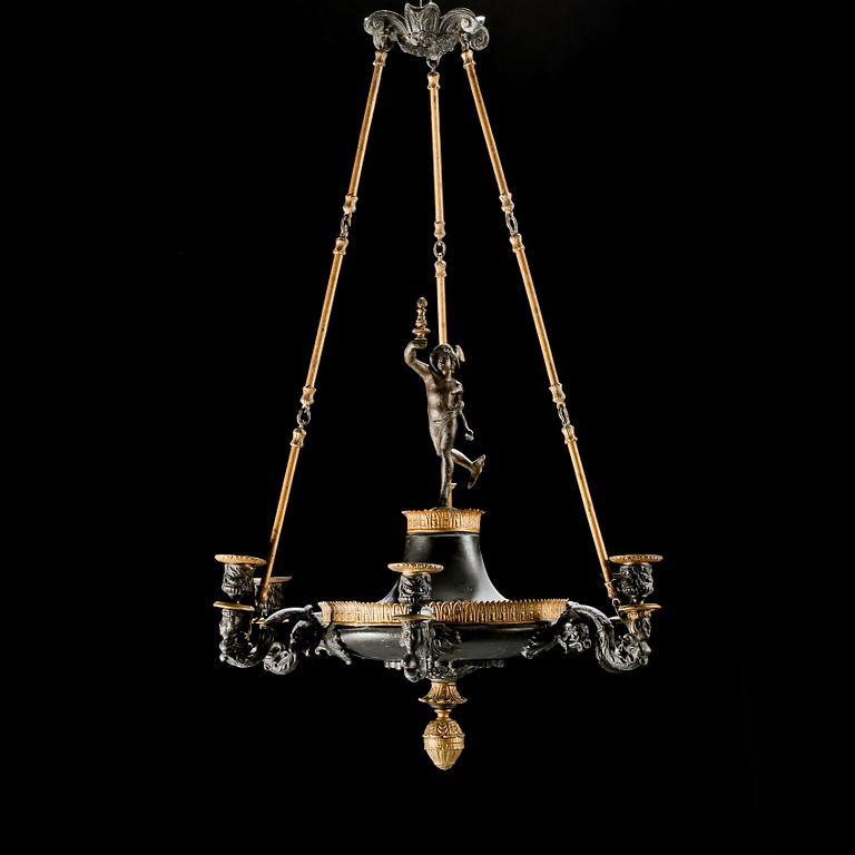 TAKAMPEL, empirestil, 1800-tal. Höjd ca 80 cm.