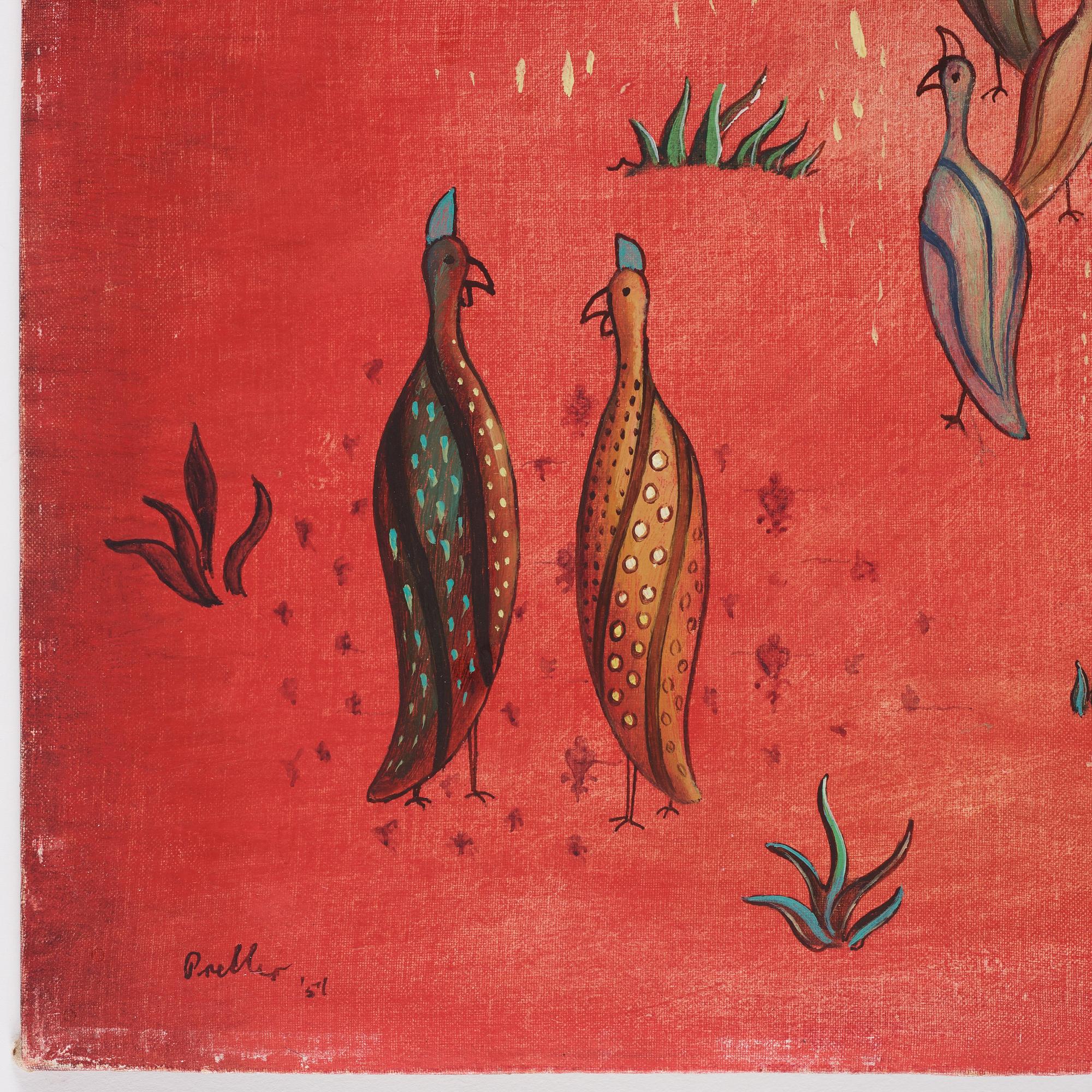 Alexis Preller, Guinea Fowls.