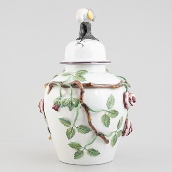 Rococo style decorative lided vase, Rörstrand, 20th Century.